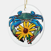 Blue Crab Maryland Black-Mit Augen Susan Keramik Ornament (Links)
