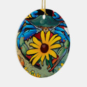 Blue Crab Maryland Black-mit Augen Susan Keramik Ornament (Rechts)