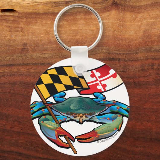 Blue Crab Maryland flag Schlüsselanhänger (Vorderseite)