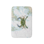 Blue Crab mit Chesapeake Bay Nautical Chart Badematte (Vorderseite Vertikal)