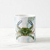 Blue Crab mit Chesapeake Bay Nautical Chart Kaffeetasse (Mittel)