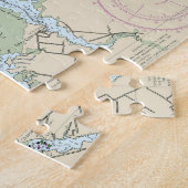 Blue Crab mit Chesapeake Bay Nautical Chart Puzzle (Seite)