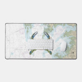 Blue Crab mit Chesapeake Bay Nautical Chart Schreibtischunterlage (Tastatur & Maus)