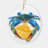 Blue Crab mit Chesse Keramik Ornament (Links)