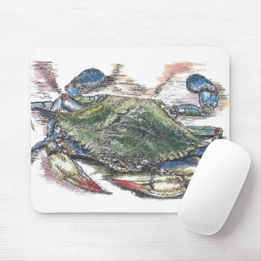 Blue Crab Mousepad (Mit Mouse)