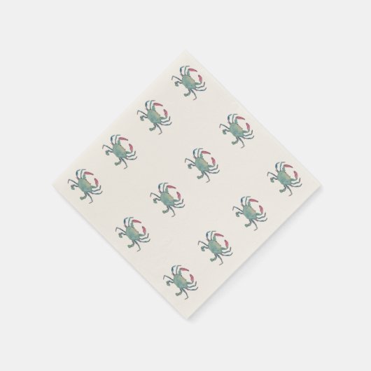 Blue Crab Napkins Serviette (Ecke)