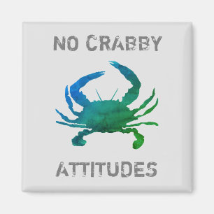 Blue Crab Nautical No Crabby Einstellungen Magnet
