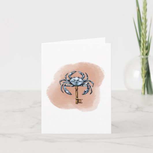 Blue Crab New Zuhause Dankeskarte (Vorderseite)