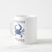 Blue Crab No Crabby Attitudes Kaffeetasse (Vorderseite Links)