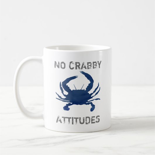 Blue Crab No Crabby Attitudes Kaffeetasse (Links)
