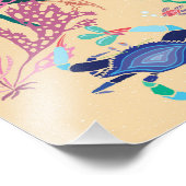 Blue Crab Ocean Garden Fotodruck (Ecke)