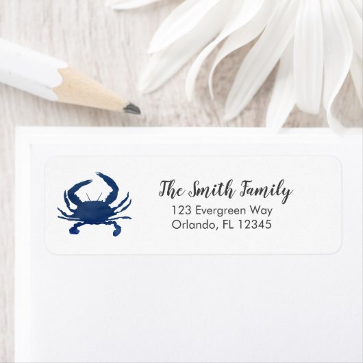 Blue Crab Ocean Painting Art Address (Insitu)