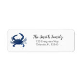 Blue Crab Ocean Painting Art Address (Vorne)