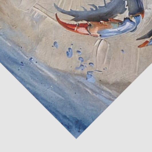 Blue Crab on Beach Seidenpapier (Detail)