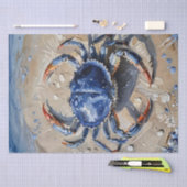 Blue Crab on Beach Seidenpapier (Handwerk)