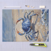 Blue Crab on Beach Seidenpapier (Handwerk)