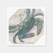 Blue Crab Paper Napkins Serviette (Vorderseite)