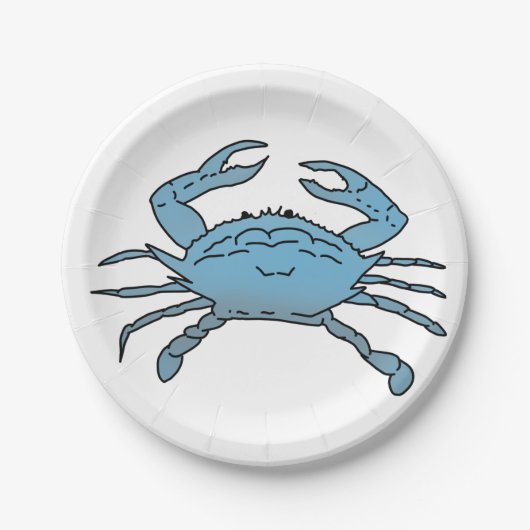 Blue Crab Paper Plate Pappteller (Vorderseite)