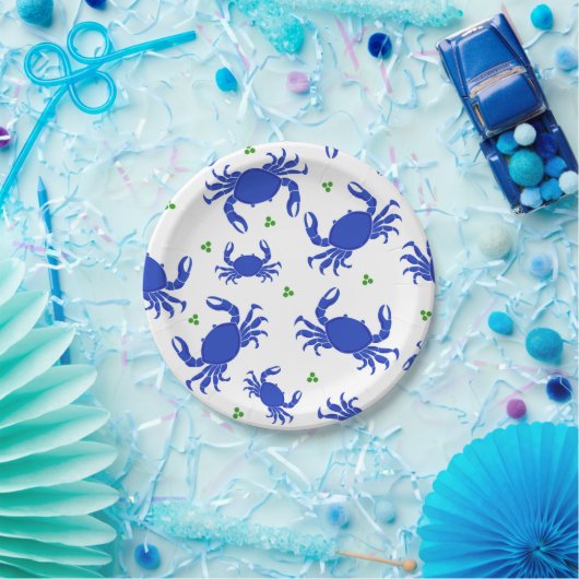 Blue Crab Paper-Teller Pappteller (Party)