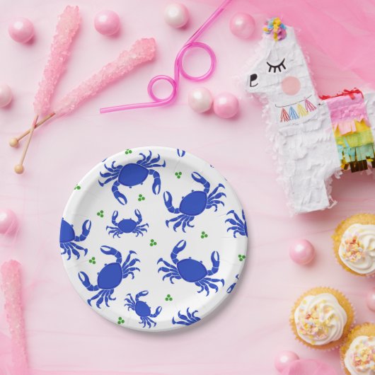 Blue Crab Paper-Teller Pappteller (Party)