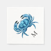 Blue Crab Personalisiert Serviette (Vorderseite)