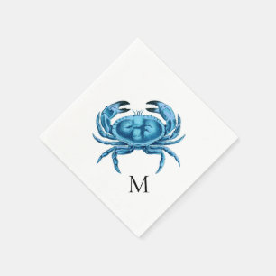 Blue Crab Personalisiert Serviette