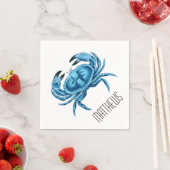 Blue Crab Personalisiert Serviette (Beispiel)