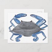Blue Crab Postcard Postkarte (Vorne/Hinten)