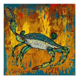Blue Crab Print Fotodruck