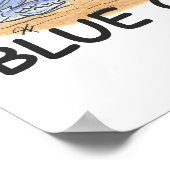 Blue Crab Print Poster (Ecke)