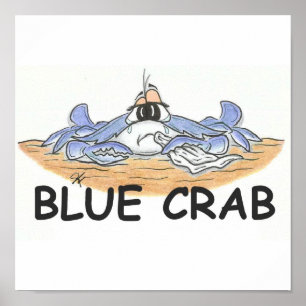 Blue Crab Print Poster