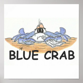 Blue Crab Print Poster