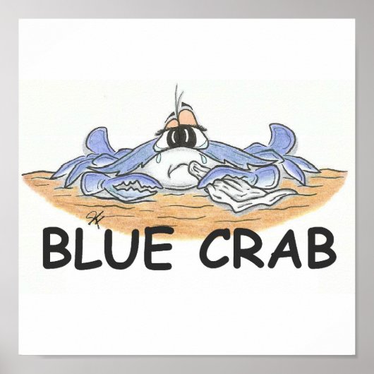 Blue Crab Print Poster (Vorne)