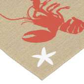 Blue Crab & Red Lobster Nautical Beachy "Burlap" Kurzer Tischläufer (Ecke)