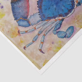 Blue Crab Salty Sidewalker Kunst, Dichtung und Mus Seidenpapier (Ausschnitt)