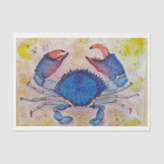 Blue Crab Salty Sidewalker Kunst, Dichtung und Mus Seidenpapier