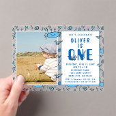 Blue Crab Sea Animals Muschel Junge Foto 1. Geburt Acryleinladungen (Insitu (Handheld))