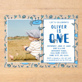 Blue Crab Sea Animals Muschel Junge Foto 1. Geburt Acryleinladungen (Vorderseite)