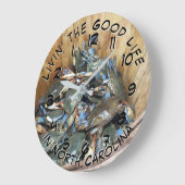 Blue Crab Season in North Carolina Große Wanduhr (Winkel)