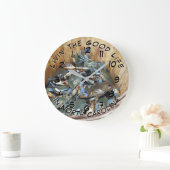 Blue Crab Season in North Carolina Große Wanduhr (Zuhause)