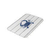 Blue Crab Shiplap Beach Badematte (Schrägansicht)