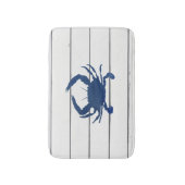 Blue Crab Shiplap Beach Badematte (Vorderseite Vertikal)