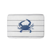 Blue Crab Shiplap Beach Badematte (Vorderseite)