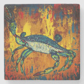 Blue Crab Stone Coaster Steinuntersetzer (Vorderseite)