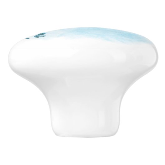 Blue Crab Wassercolor Beach Keramikknauf (Seitenansicht)