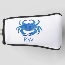 Blue Crab Watercolor Personalisiert Golf Headcover