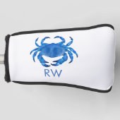 Blue Crab Watercolor Personalized Golf Headcover (Vorderseite)