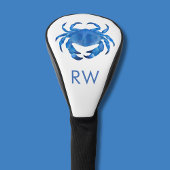 Blue Crab Watercolor Personalized Golf Headcover