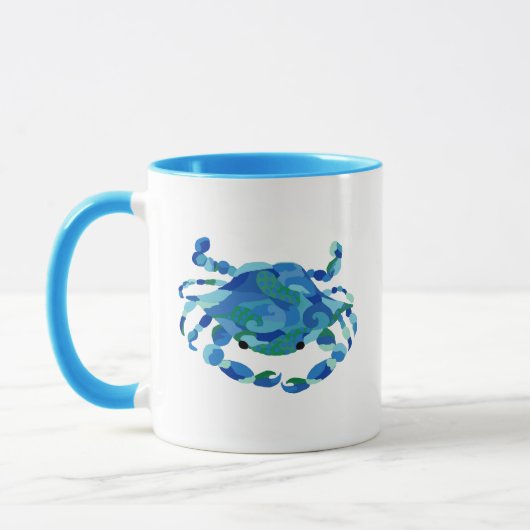 Blue Crab Watercolor Tasse (Links)