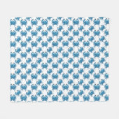 Blue Crabs Classic Seaside Pattern Fleecedecke (Vorderseite (Horizontal))